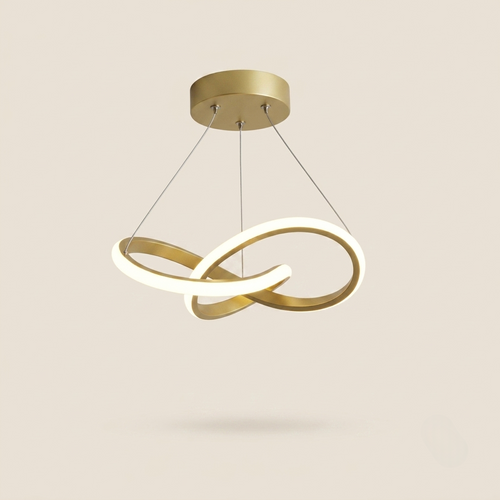 Suspension Ruban Doré sur fond beige
