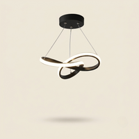 Suspension Ruban Noir sur fond beige