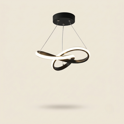 Suspension Ruban Noir sur fond beige