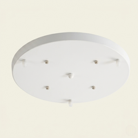 Platine de plafond ronde blanche pour suspensions multiples