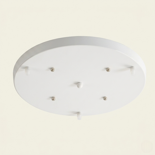 Platine de plafond ronde blanche pour suspensions multiples